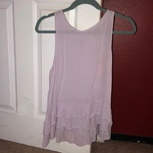 Long light purple tank top hardly worn size small